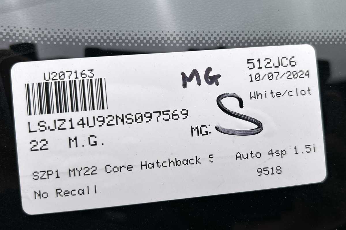 2022 MG MG3 Core
