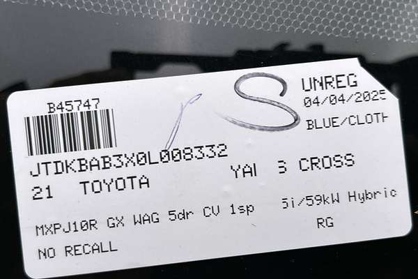 2021 Toyota Yaris Cross GX MXPJ10R