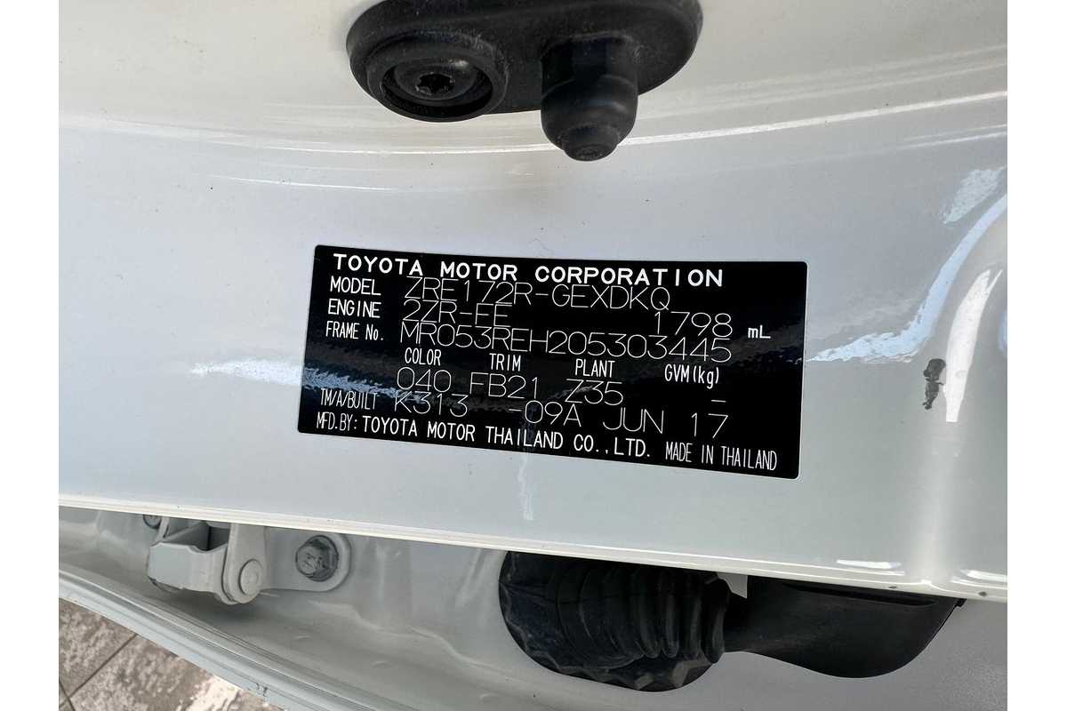 2017 Toyota COROLLA ZRE172R MY17