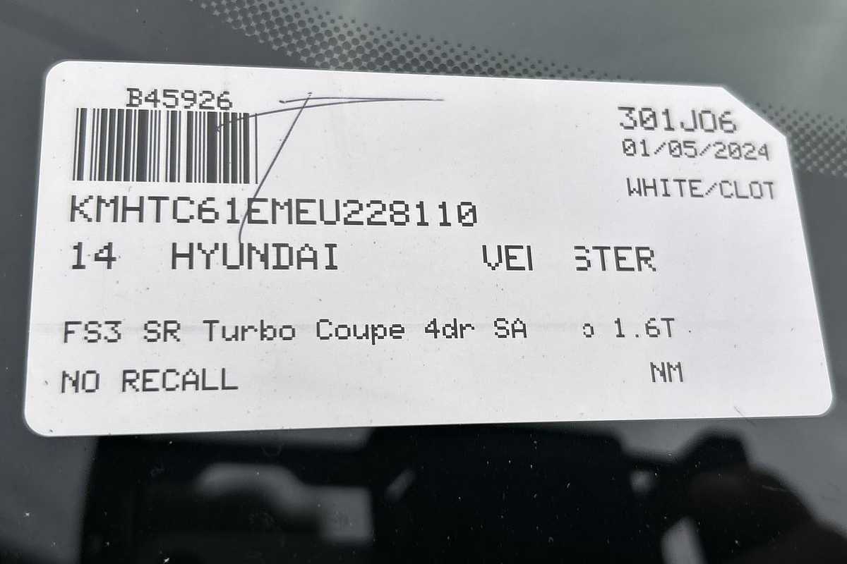 2014 Hyundai Veloster SR Turbo FS3