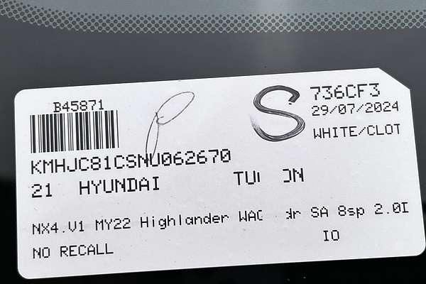 2021 Hyundai Tucson Highlander NX4.V1