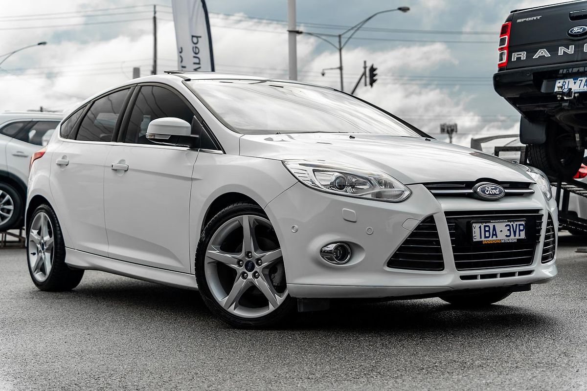 SOLD 2014 Ford Focus Titanium In White Used Hatch Dandenong VIC sold-2014-ford-focus-titanium-in-white-used-hatch-dandenong-vic