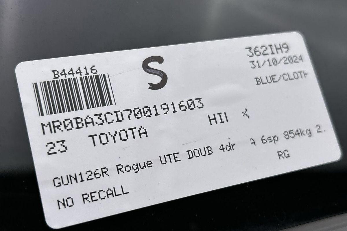 2023 Toyota Hilux Rogue GUN126R 4X4