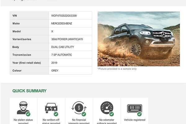 2019 Mercedes-Benz X-Class 350d Power (4Matic) 470 4X4