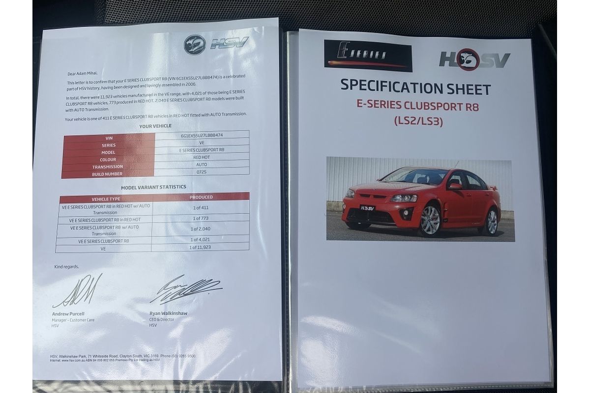 2006 Holden Special Vehicles ClubSport R8 E Series