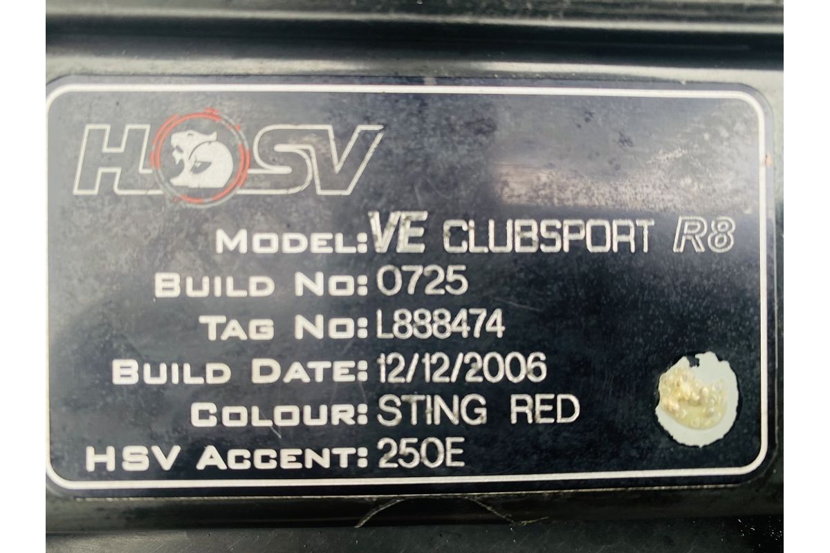 2006 Holden Special Vehicles ClubSport R8 E Series