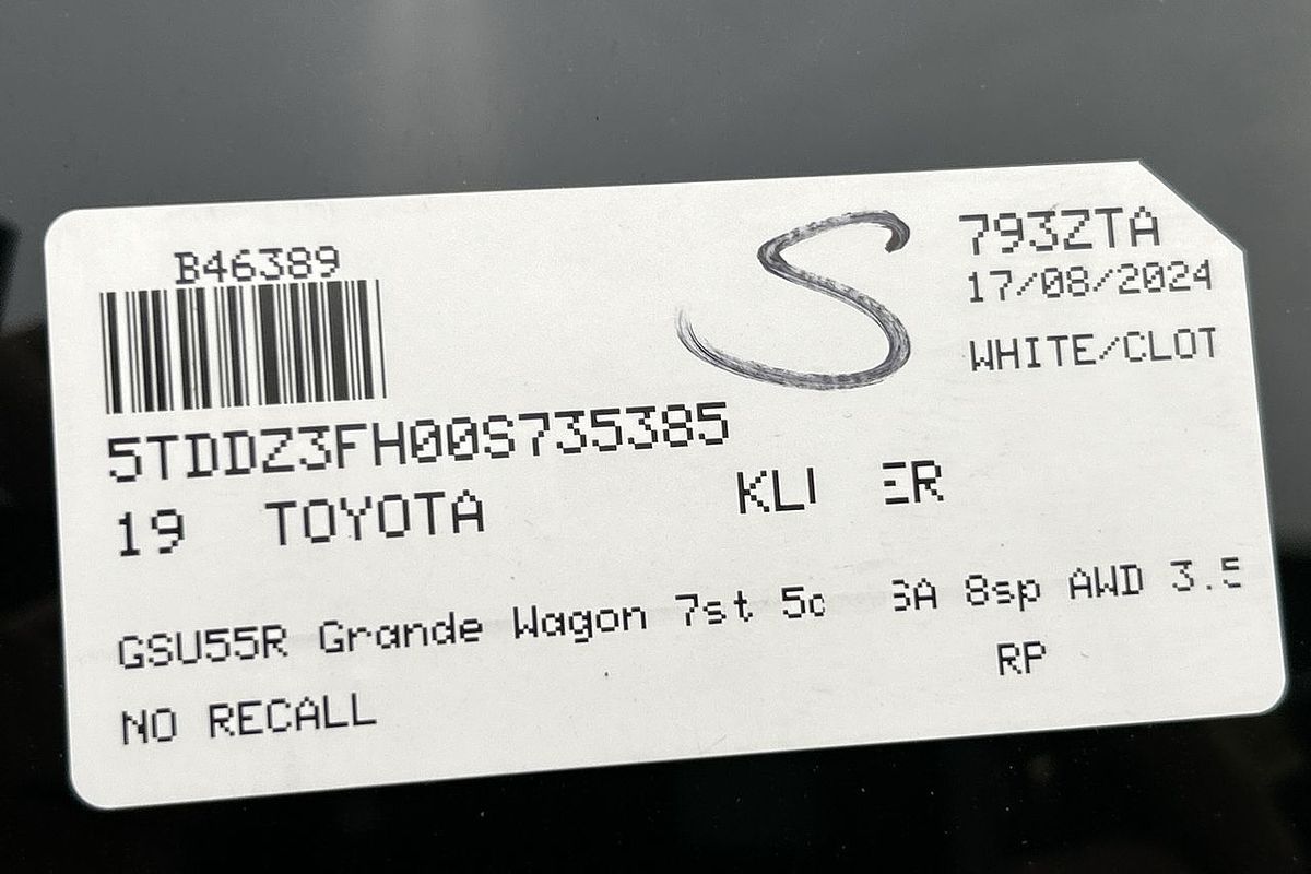 2019 Toyota Kluger Grande GSU55R