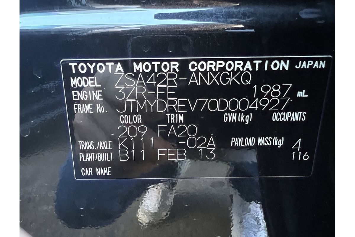 2013 Toyota RAV4 GXL (2WD) ZSA42R