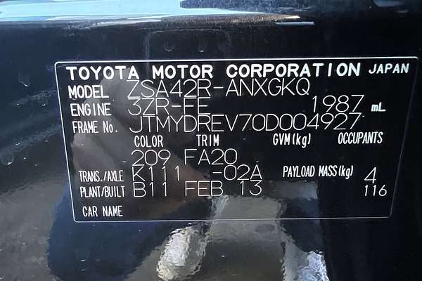 2013 Toyota RAV4 GXL (2WD) ZSA42R