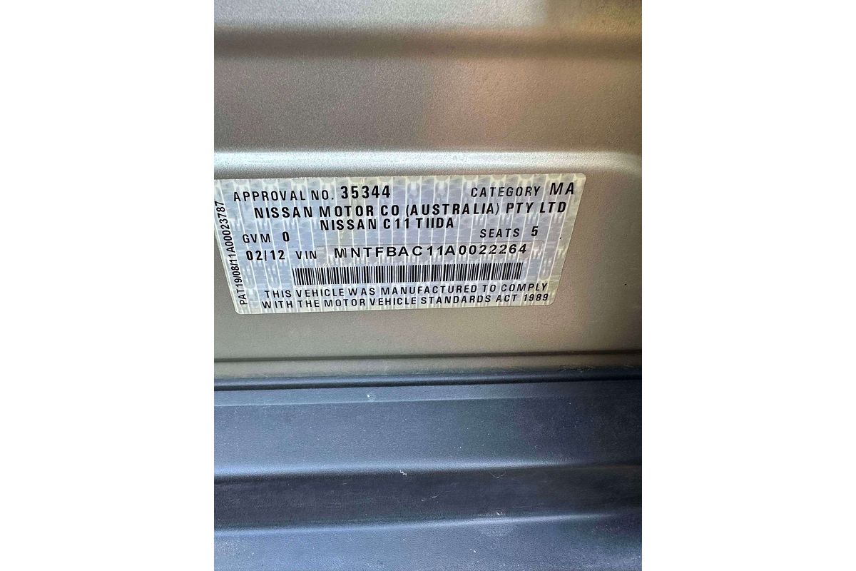 2012 Nissan Tiida ST C11 S3