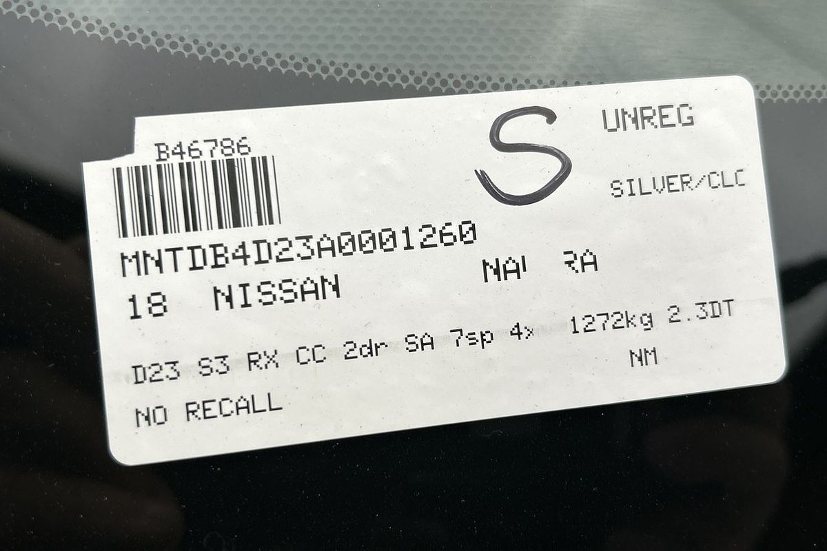 2018 Nissan Navara RX D23 Series 3 4X4