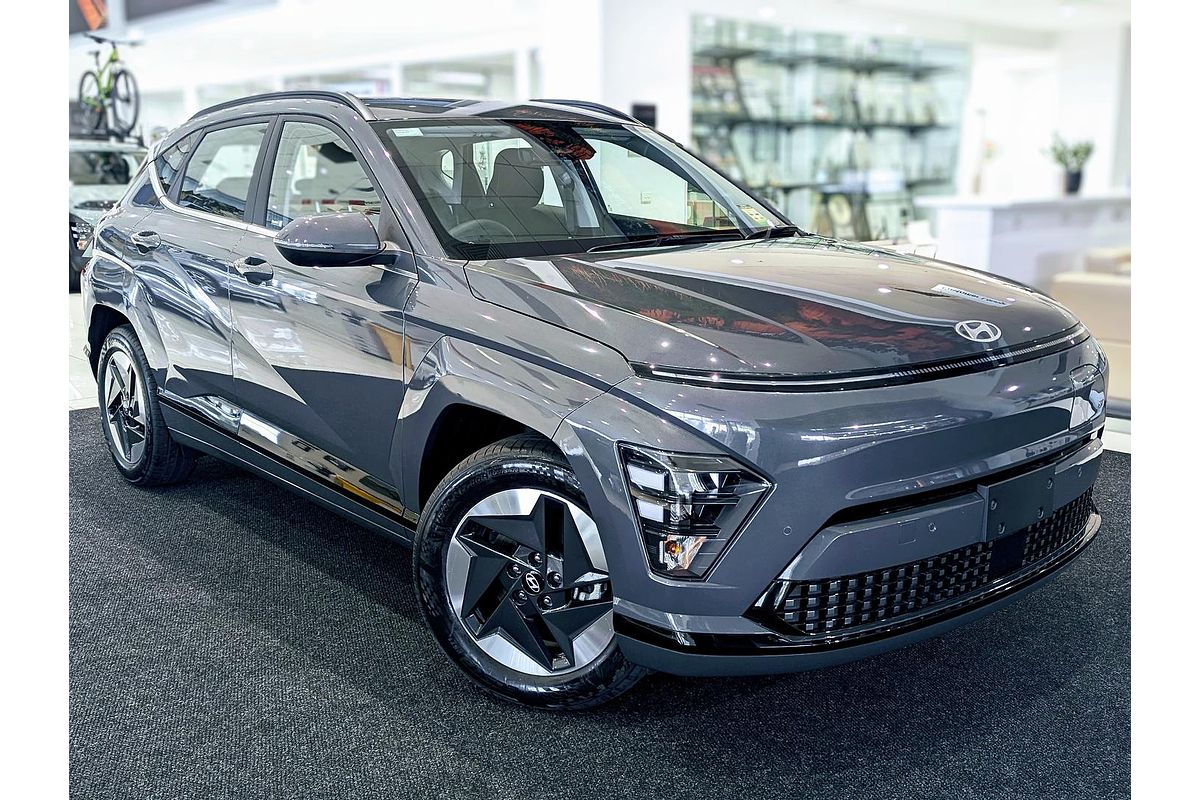 SOLD 2024 Hyundai Kona Electric in Grey | Demo SUV | Hoppers Crossing VIC