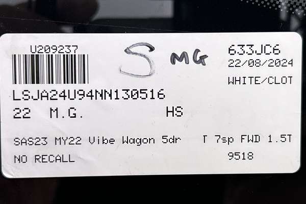 2022 MG HS Vibe SAS23