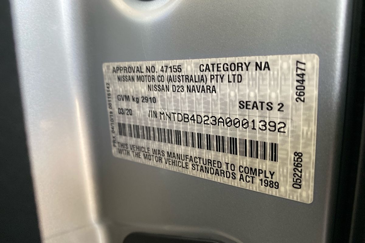 2020 Nissan Navara RX D23 Series 4 4X4