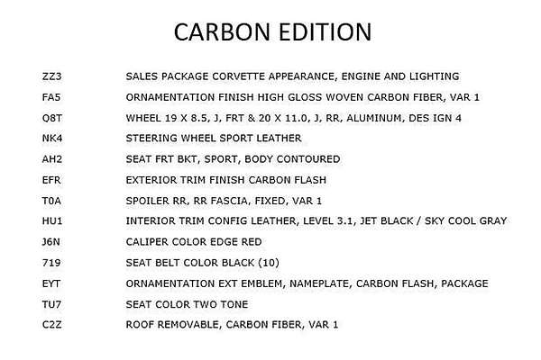 2022 Chevrolet Corvette Stingray Carbon Edition C8