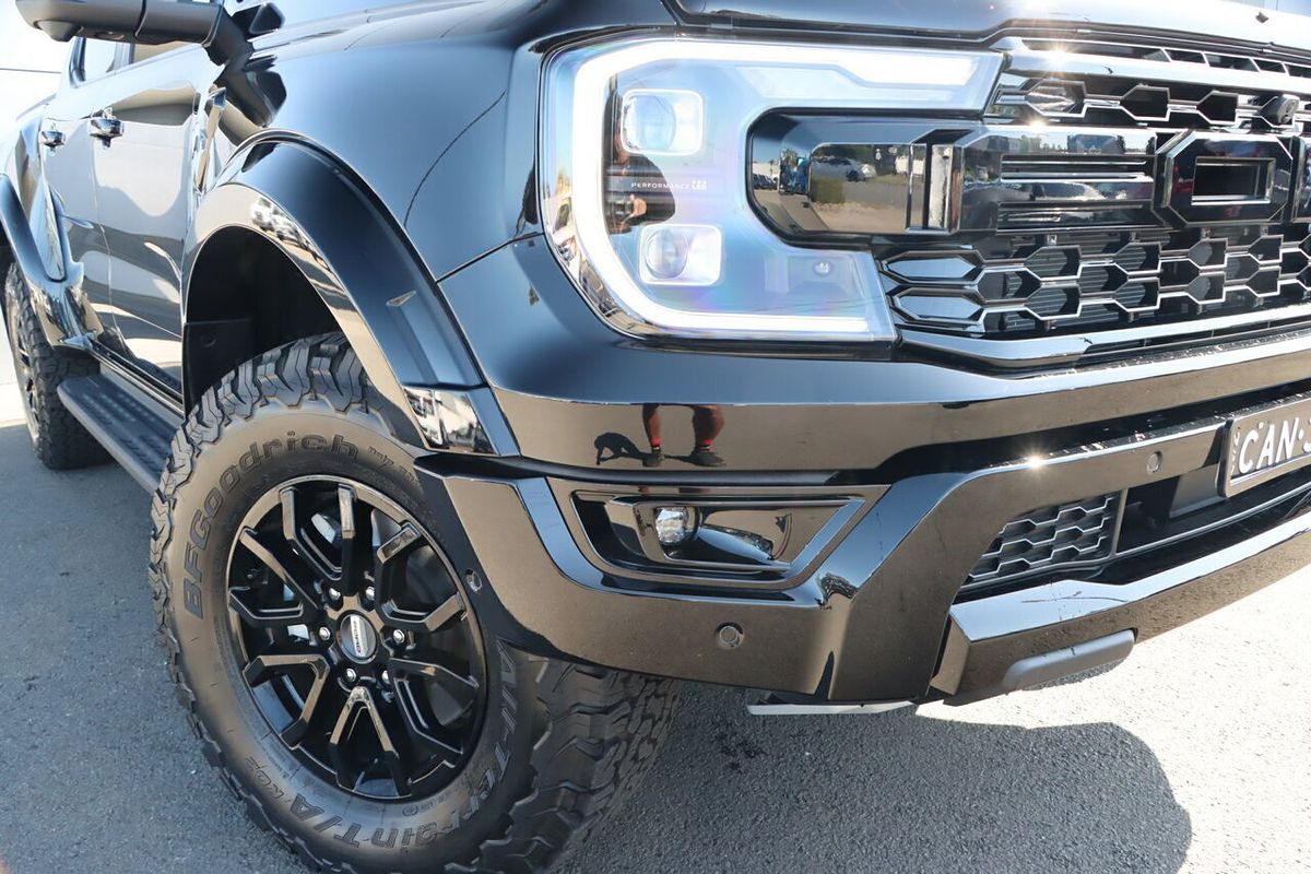 2024 Ford Ranger Raptor in Shadow Black Demo Ute Campbelltown NSW