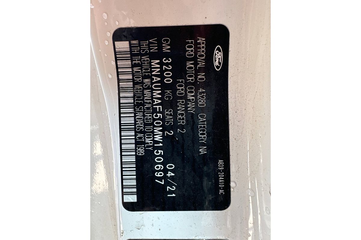 2021 Ford Ranger XL PX MkIII 4X4