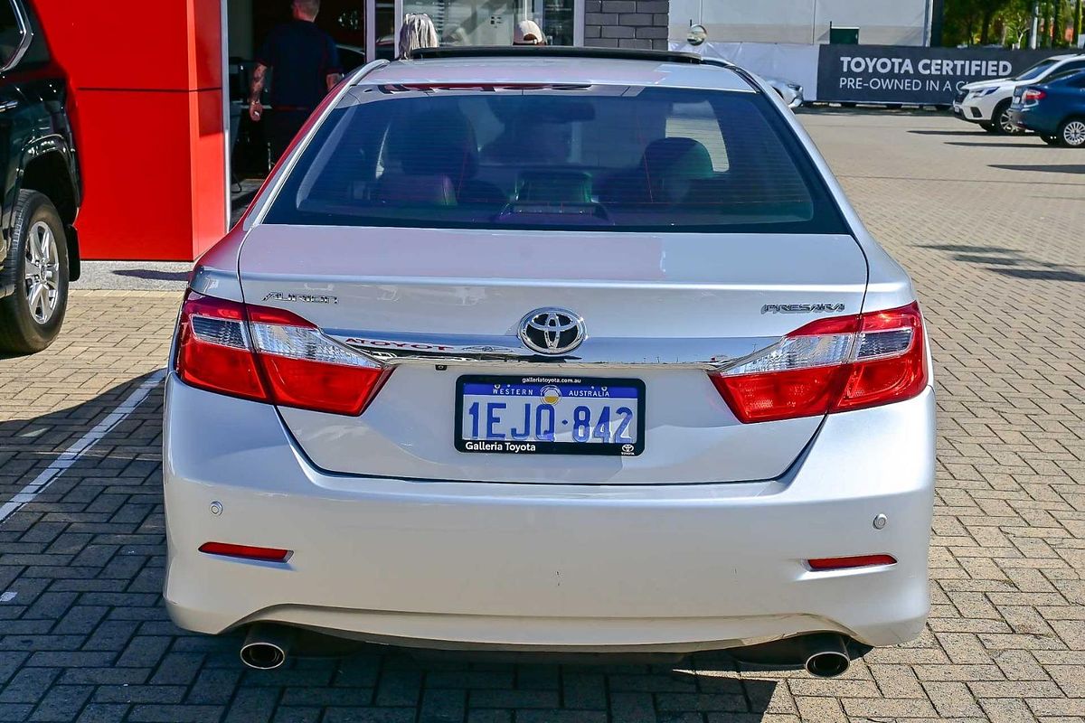 2013 Toyota Aurion Presara in Silver Pearl Used Sedan Morley WA