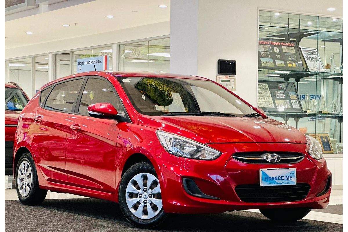 SOLD 2017 Hyundai Accent Active in Red Used Hatch Hoppers Crossing VIC