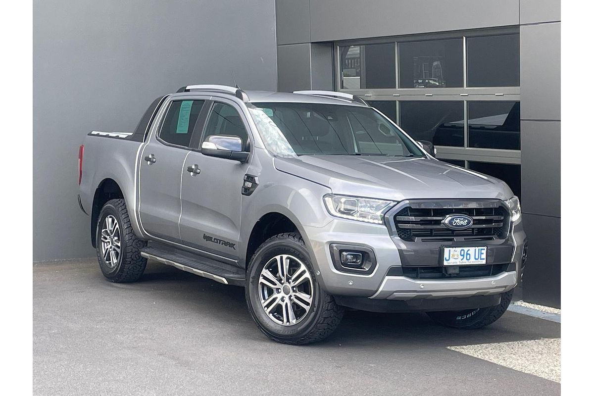 2021 Ford Ranger Wildtrak in Silver Used Ute Hobart TAS