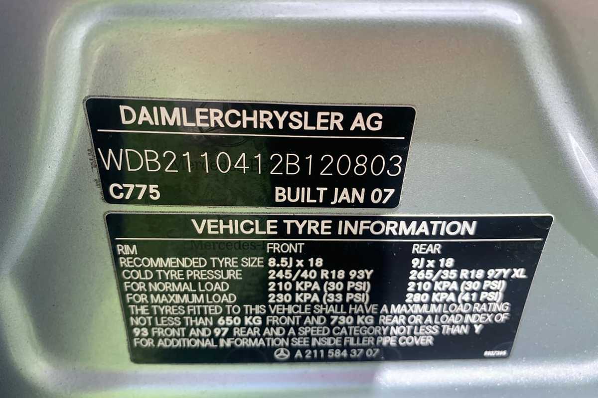 2007 Mercedes-Benz E-CLASS E200 Kompressor Avantgarde W211