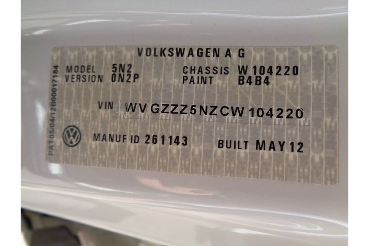2012 Volkswagen Tiguan 132TSI Pacific 5N