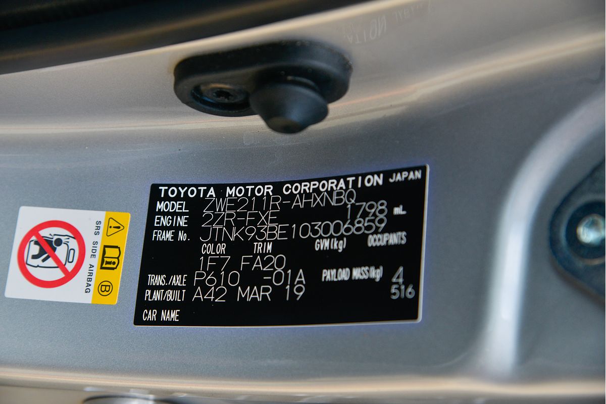 2019 Toyota Corolla Ascent Sport Hybrid ZWE211R