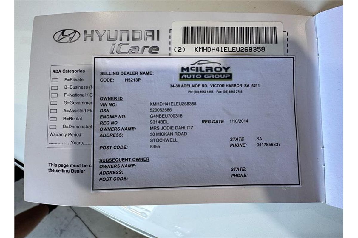 2014 Hyundai ELANTRA TROPHY MD SERIES 2 (MD3)