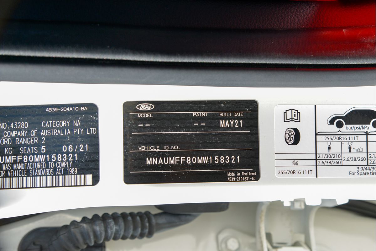 2021 Ford Ranger XL Hi-Rider PX MkIII Rear Wheel Drive