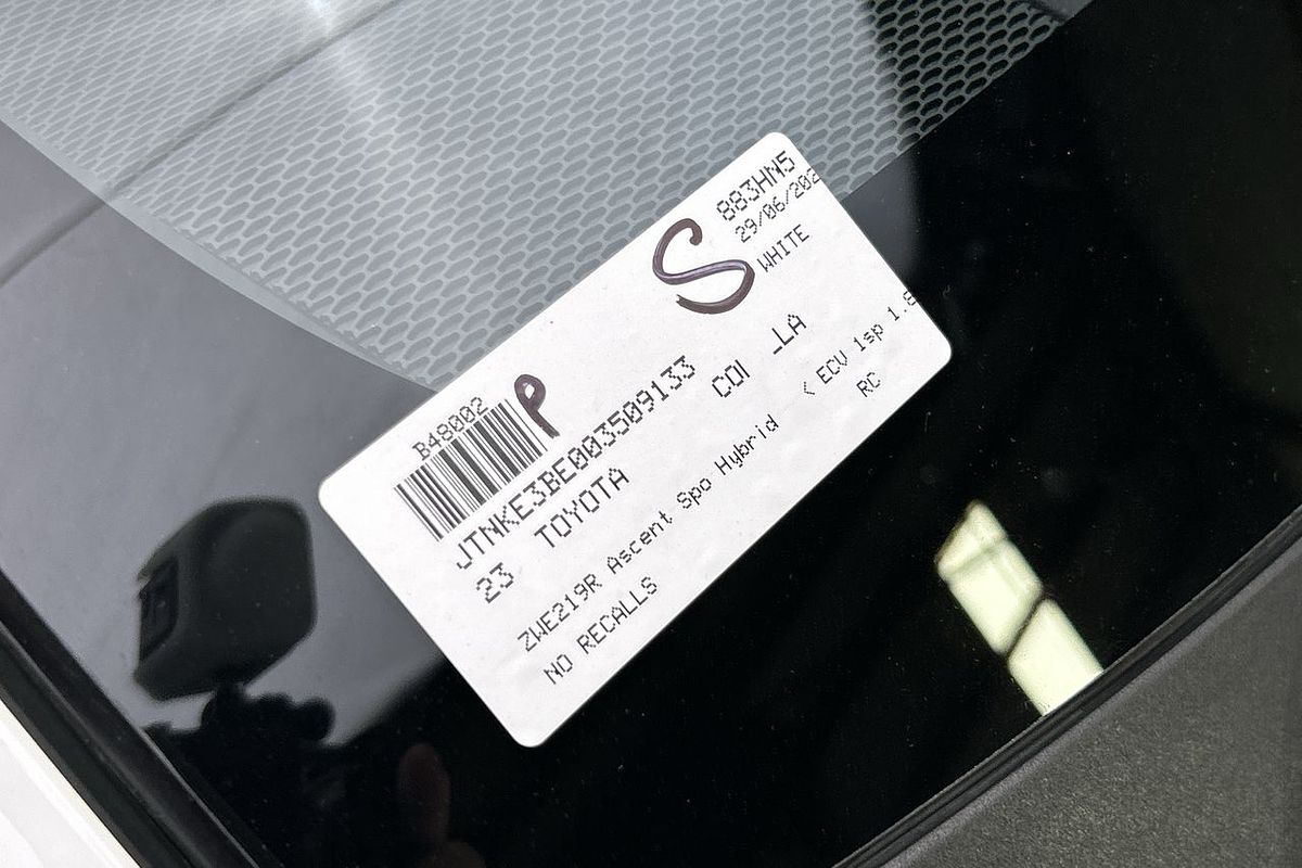 2023 Toyota Corolla Ascent Sport Hybrid ZWE219R