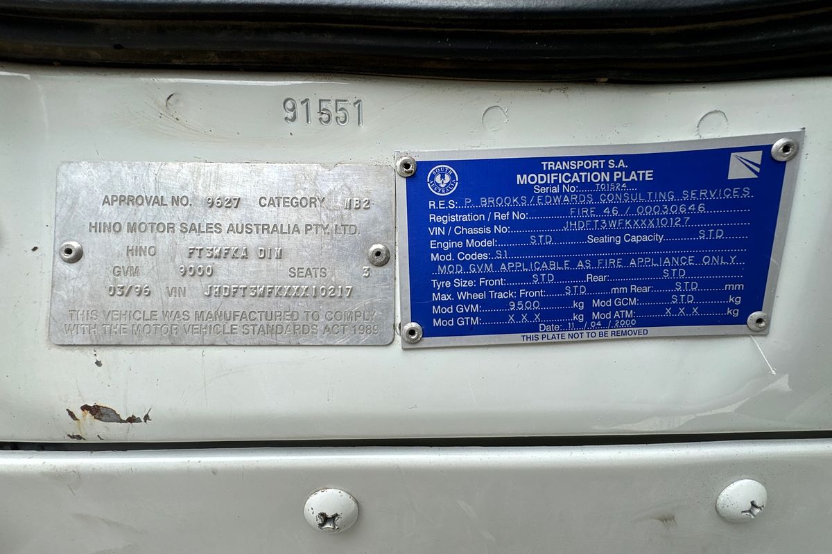 1996 Hino FT 4X4 KESTREL