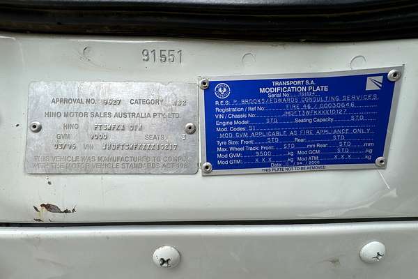 1996 Hino FT 4X4 KESTREL