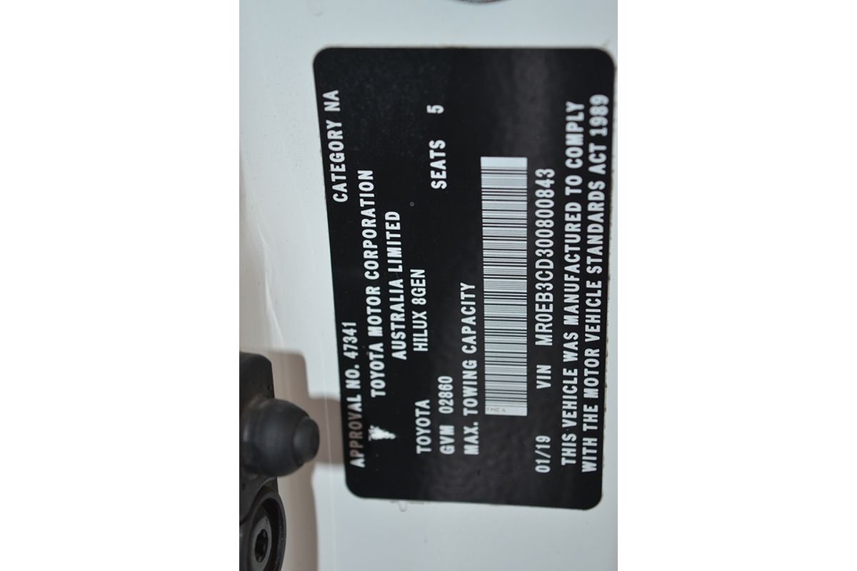 2018 Toyota Hilux Workmate GUN122R Rear Wheel Drive