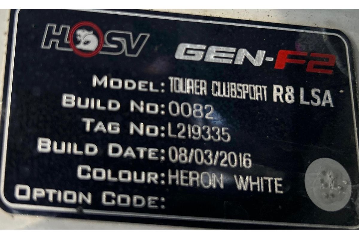 2016 Holden Special Vehicles Clubsport R8 Tourer LSA GEN-F2