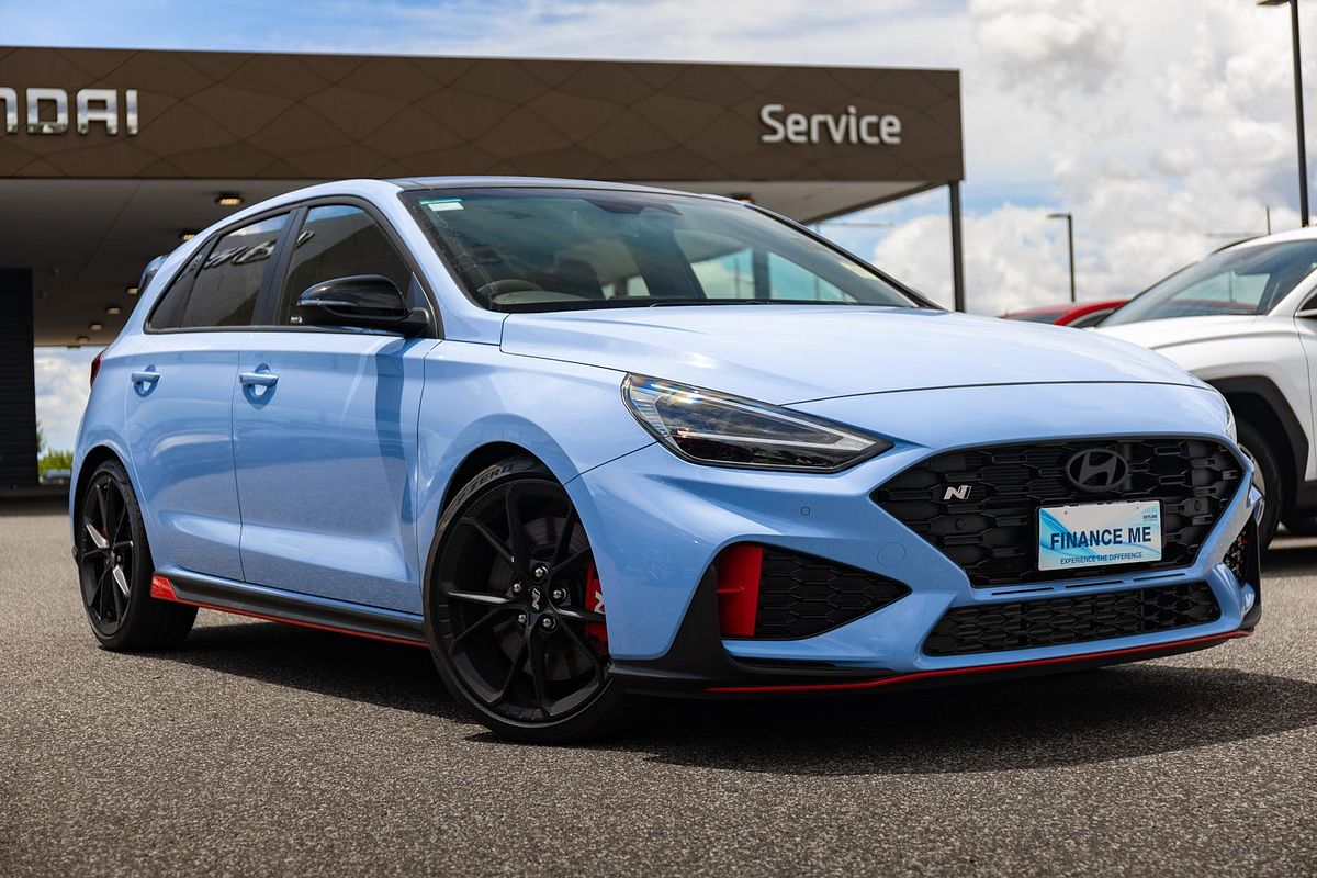 SOLD 2024 Hyundai i30 N Premium in Blue | Demo Hatch | Essendon Fields VIC