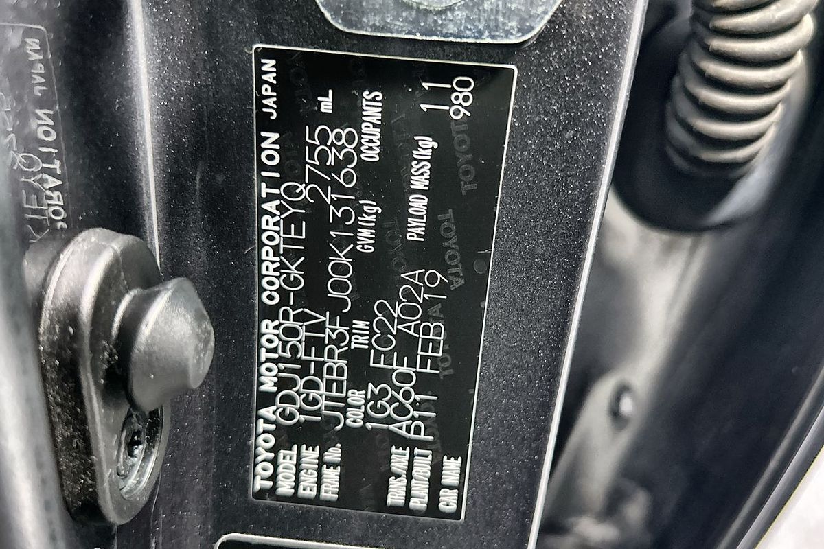 2019 Toyota Landcruiser Prado GXL GDJ150R