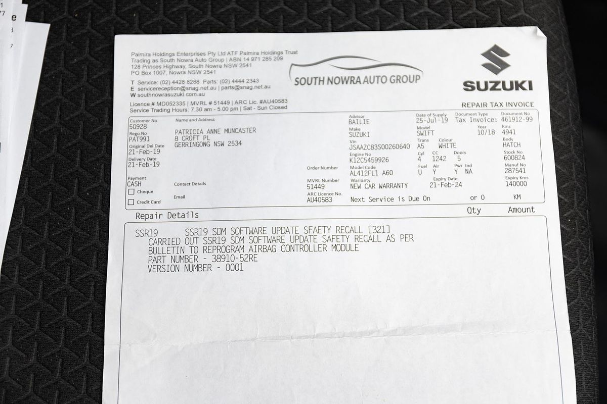2019 Suzuki Swift GL Navigator AZ