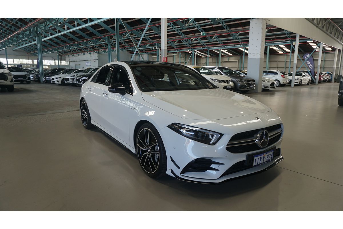 SOLD 2020 MercedesBenz AClass A35 AMG in Pearl White Used Sedan Welshpool WA John Hughes