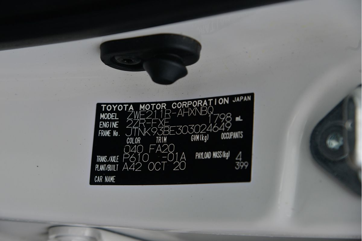 2020 Toyota Corolla Ascent Sport Hybrid ZWE211R