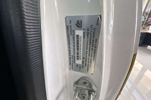2020 Toyota Hilux Workmate TGN121R 2WD