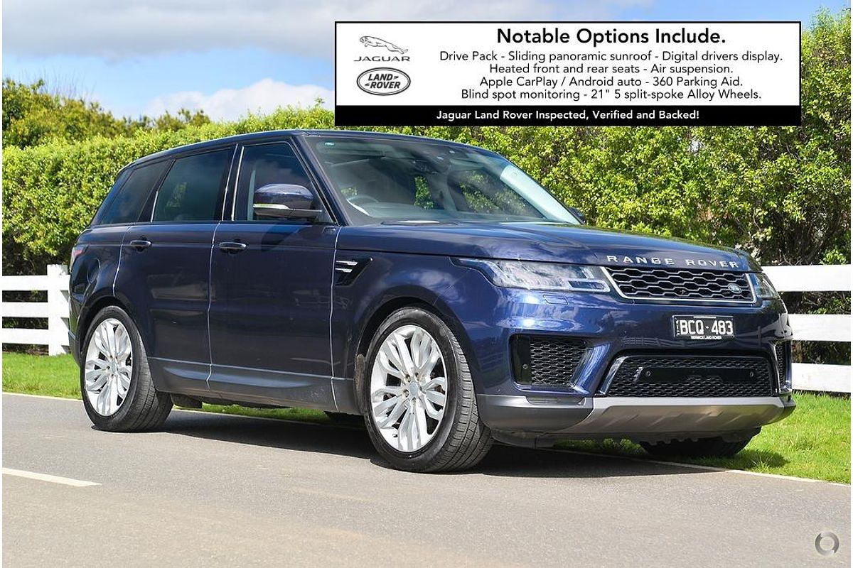 SOLD 2019 Land Rover Range Rover Sport SDV6 183kW SE in Blue SOLD 2019 Land Rover Range Rover Sport SDV6 183kW SE in Blue
