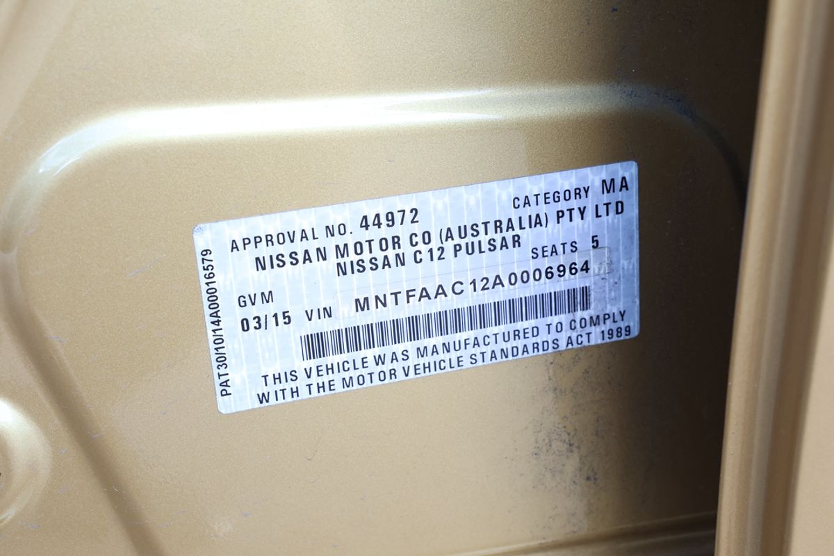 2014 Nissan Pulsar ST C12
