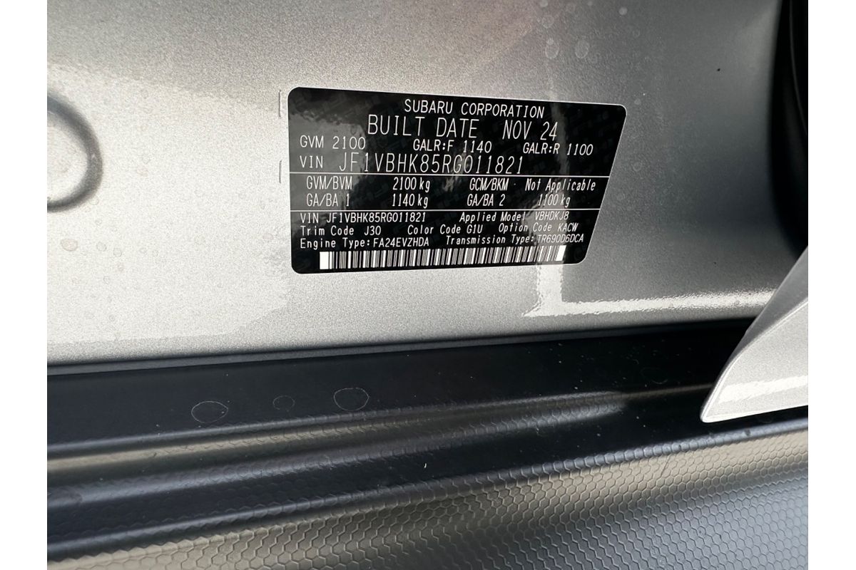 2024 Subaru WRX VB