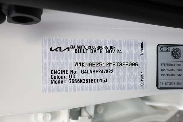 2024 Kia Picanto Sport JA PE2