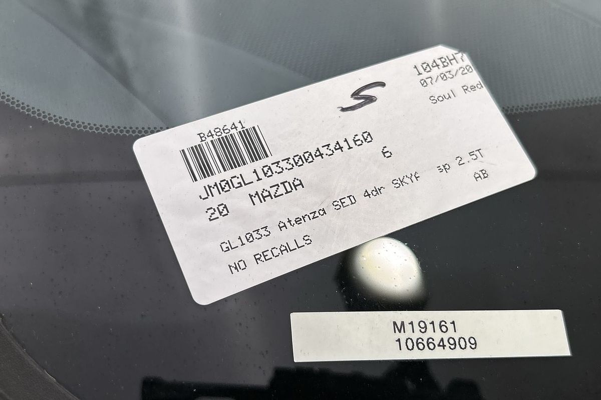 2020 Mazda 6 Atenza GL Series