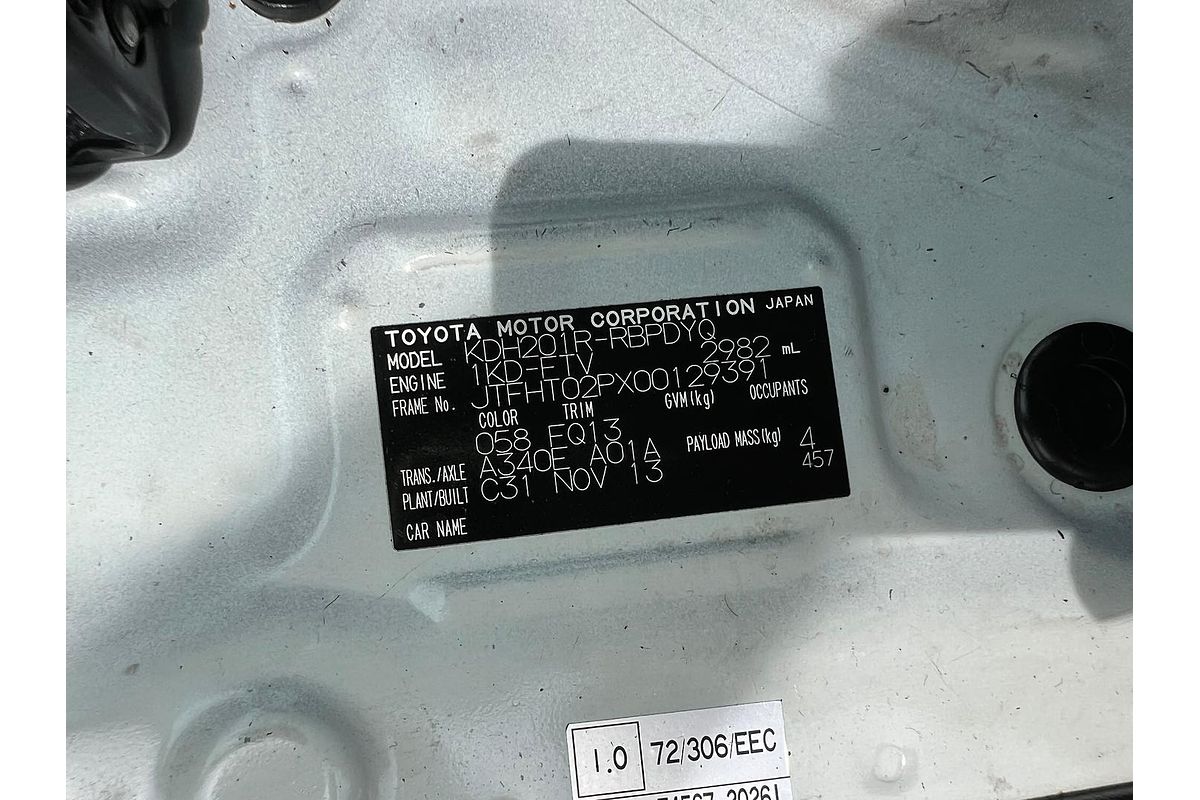 2013 Toyota Hiace KDH201R LWB