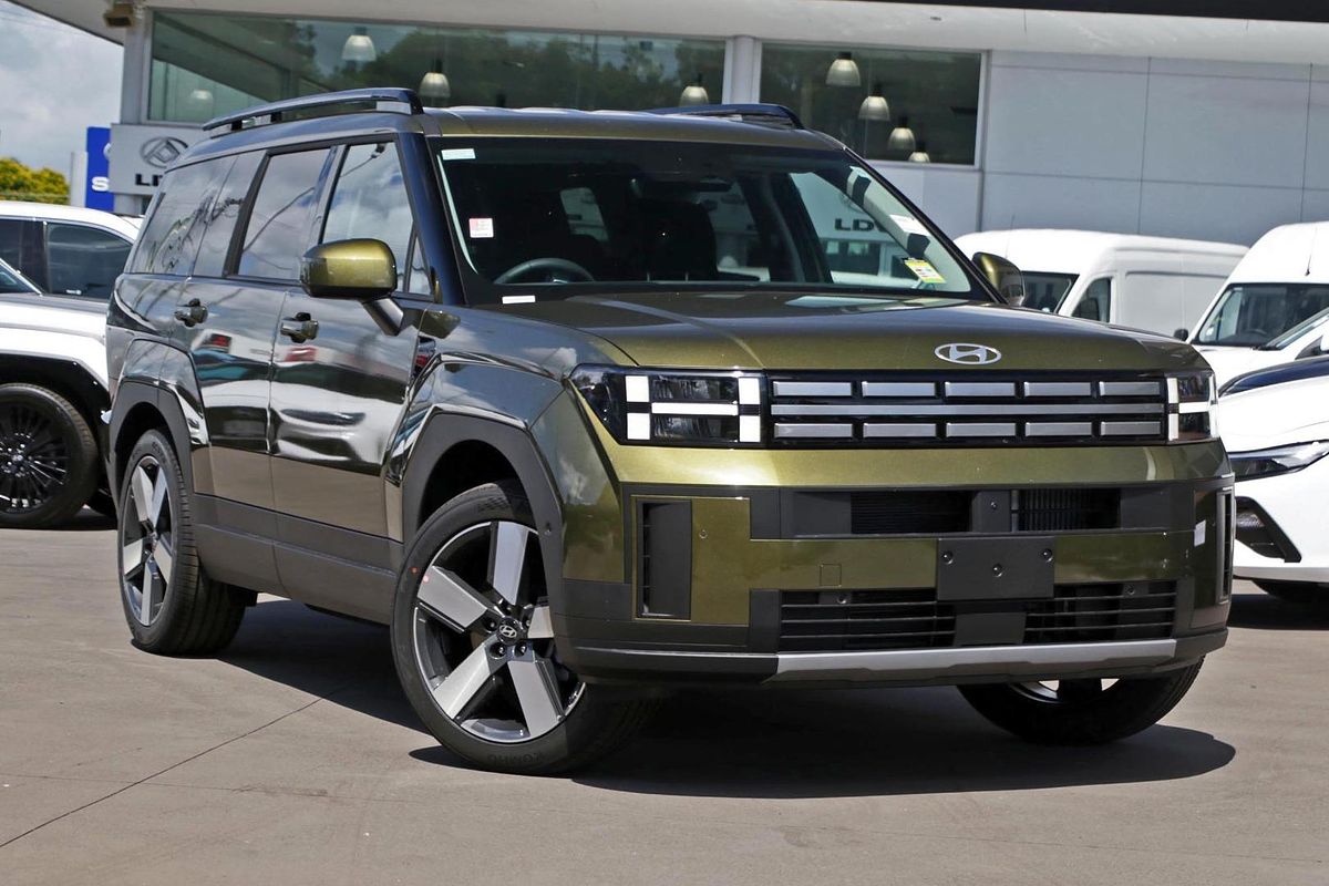 SOLD 2025 Hyundai Santa Fe Hybrid in Ocado Green | New SUV | Wynnum QLD