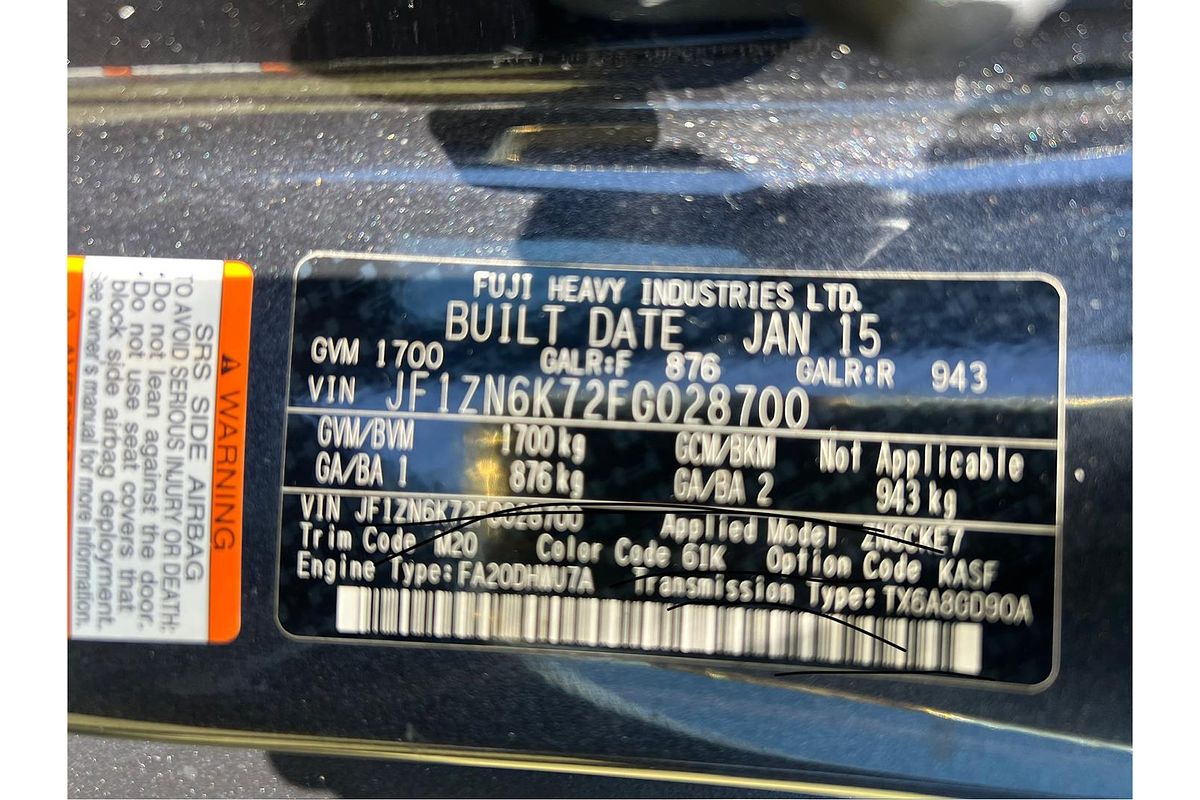 2015 Toyota 86 GT ZN6