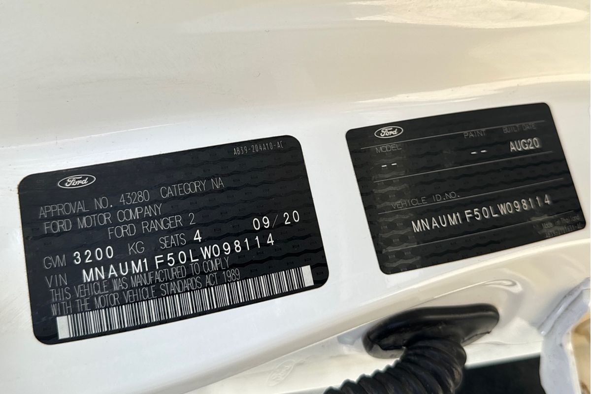 2020 Ford Ranger XL PX MkIII 4X4