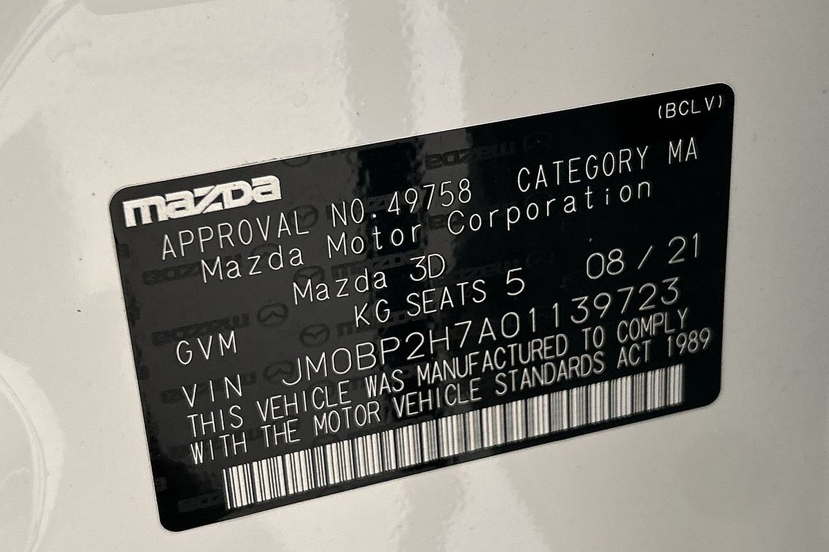 2021 Mazda 3 G20 Pure BP Series